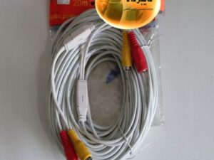 کابل ترکیبی دوربین مدار بسته (برق و تصویر) 20 متری آماده